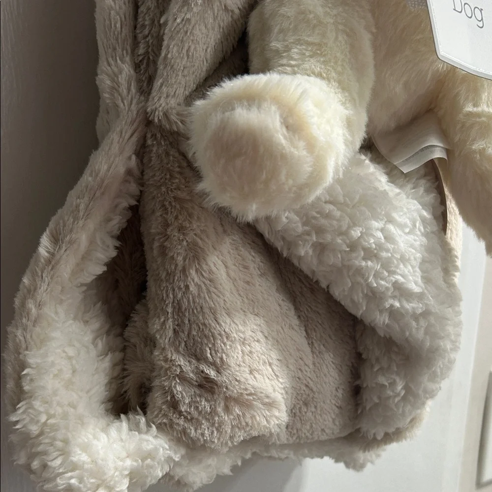 Modern Baby Reversible Blanket with Plush Dog NWT
